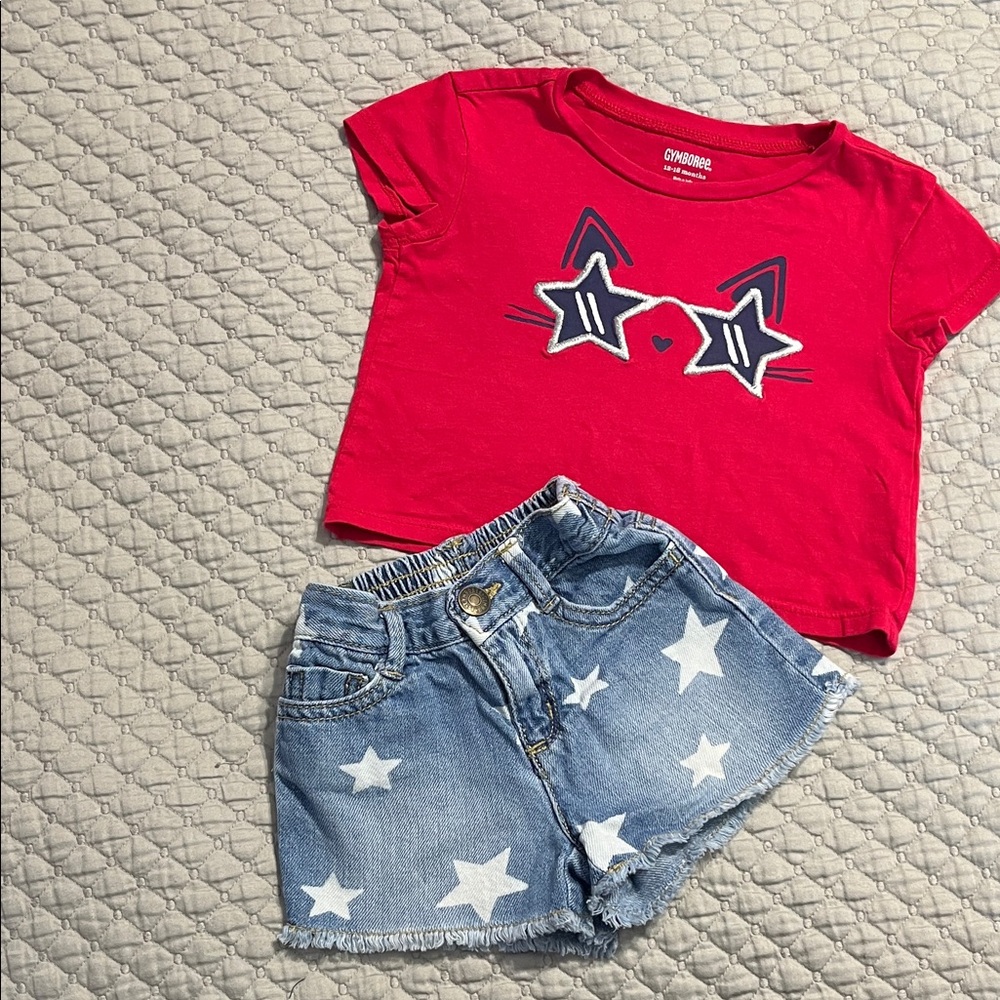 Festive Red, White And Blue Gymboree Set
